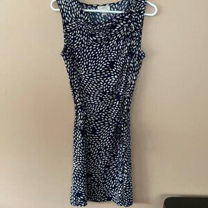 Loft navy and white dress
